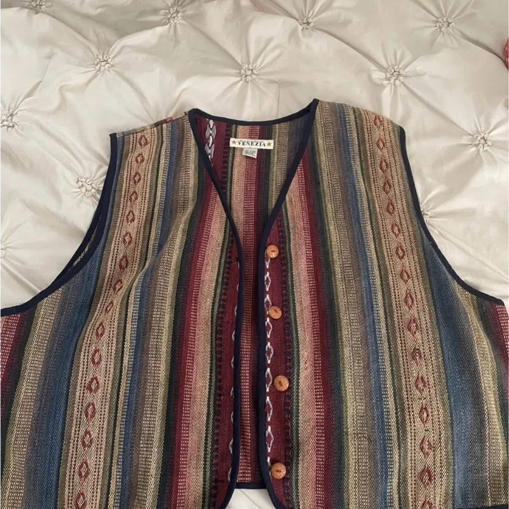 Venezia Multicolor Striped Fabric - Picture 1 of 3